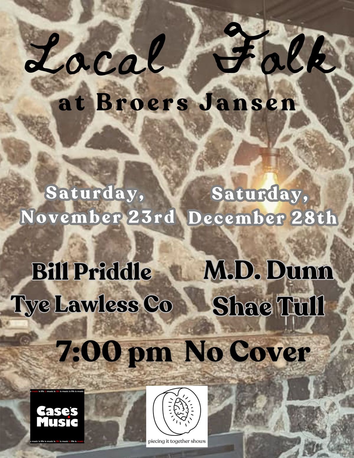 Local Folk with Bill Priddle & Tye Lawless Co