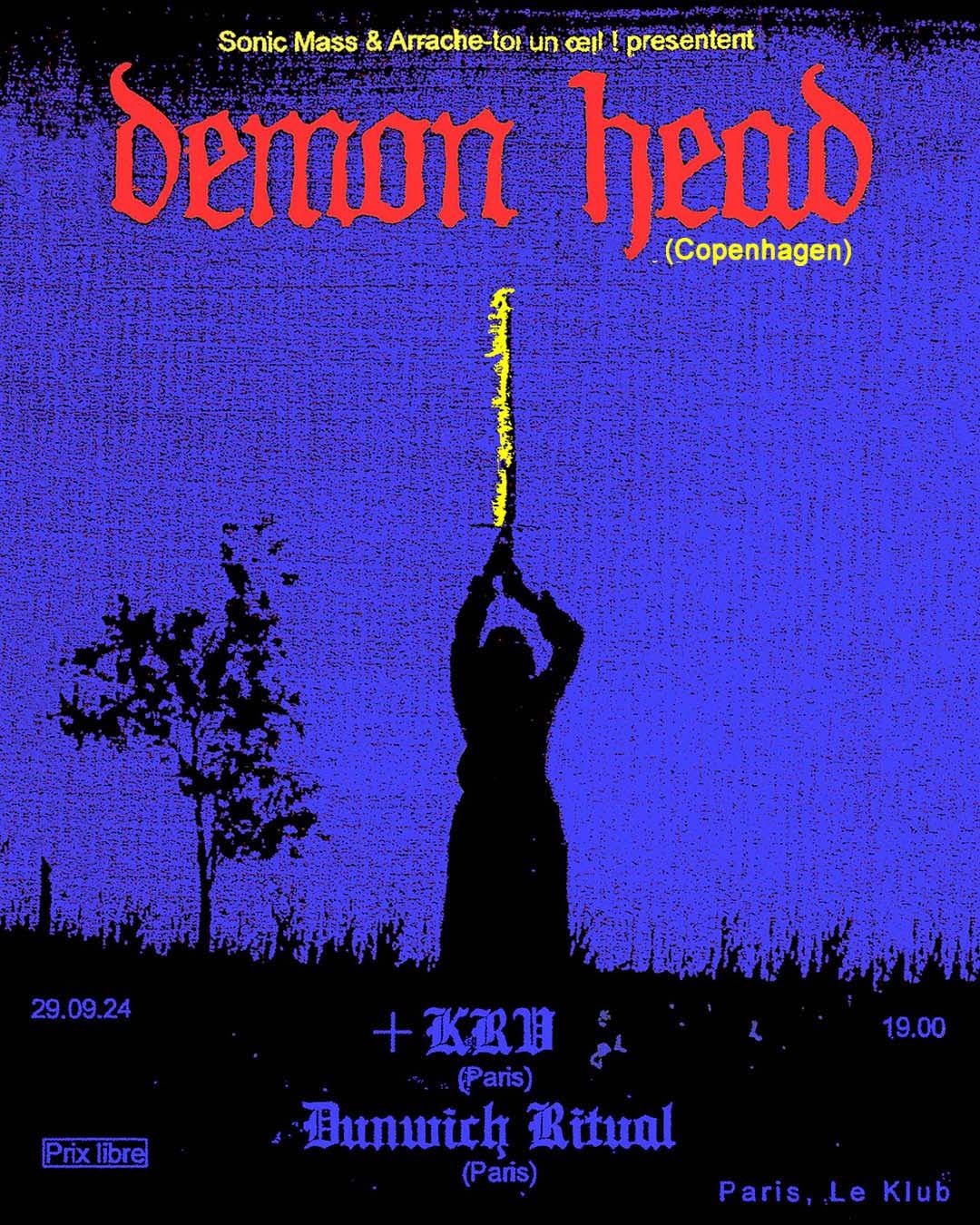 DEMON HEAD (CPH) + KRV + DUNWICH RITUAL \u25fe\ufe0fParis, Le Klub