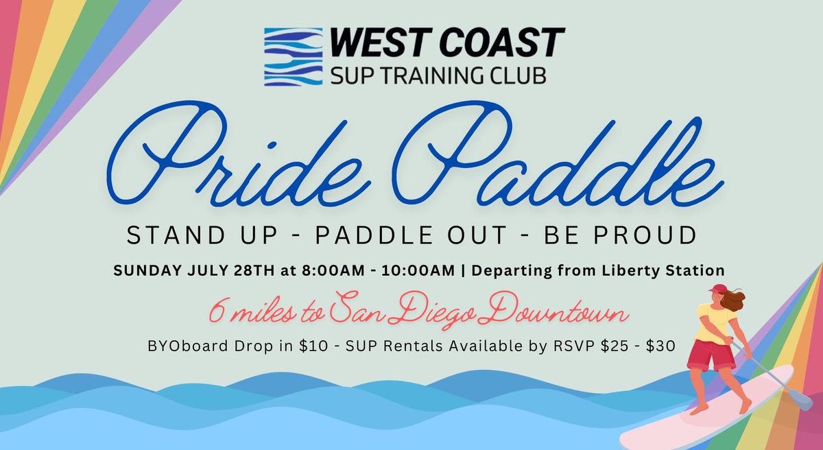 Pride Paddle with West Coast SUP Training Club 