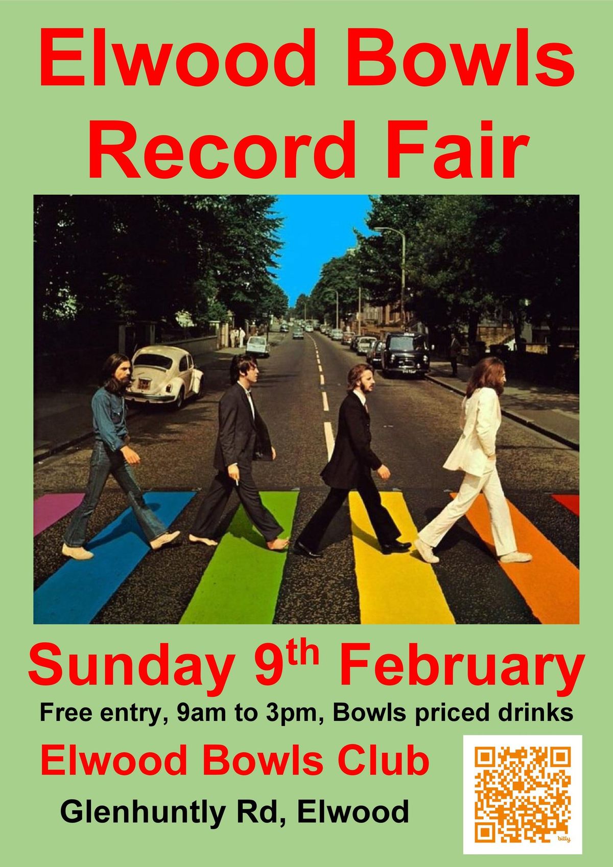 The First ELWOOD BOWLS RECORD FAIR 20,000+ LPs, 7s, CDs, books FREE entry BBQ - Sunday 9th February