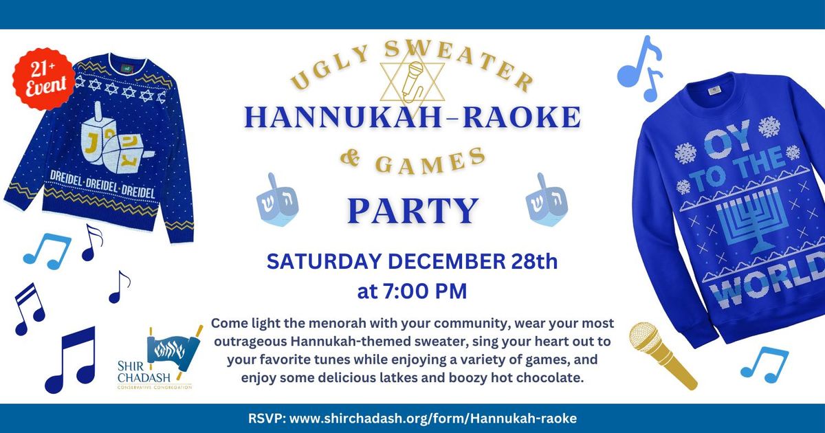 Ugly Sweater Hannukah-raoke & Games Party