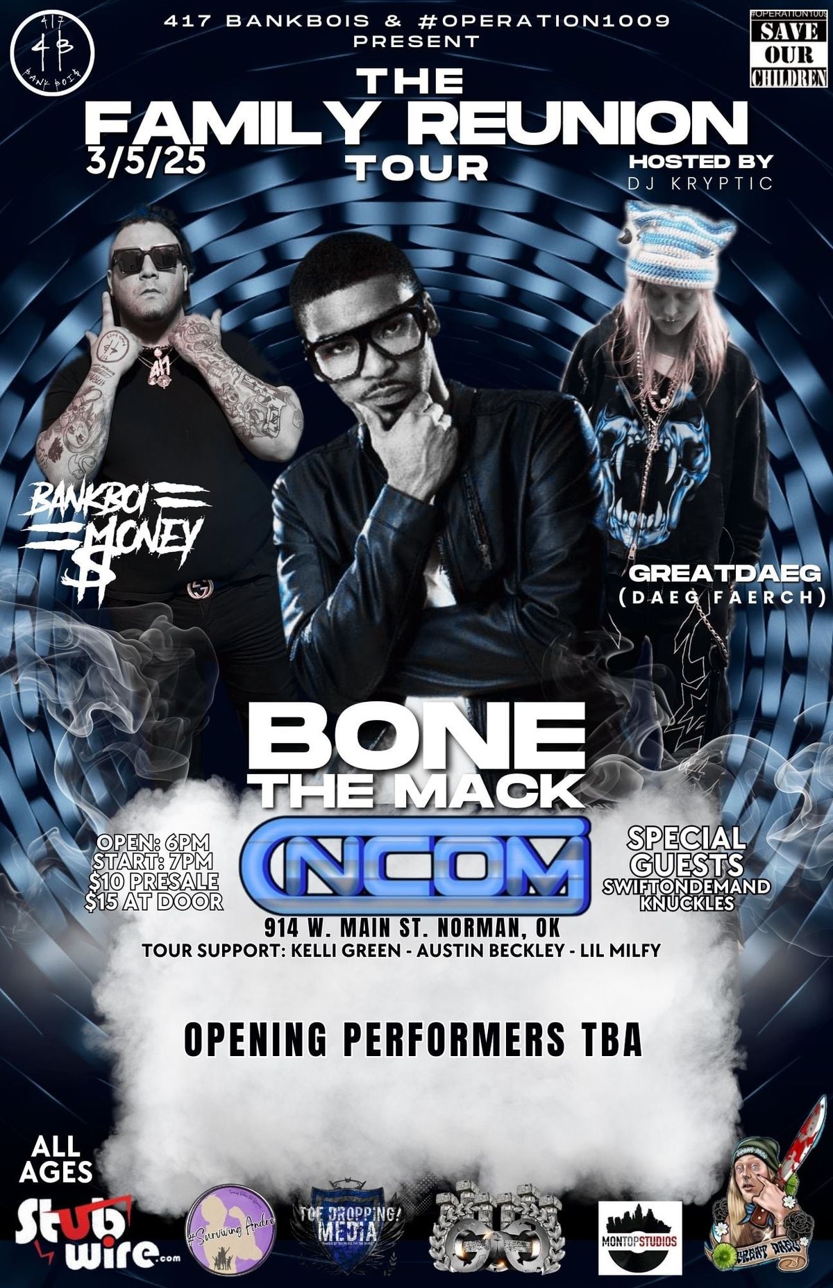 Family Reunion Tour w\/ Bone The Mack \/\/ BankBoi Money \/\/ Great Daeg - Live at NCom 3\/5