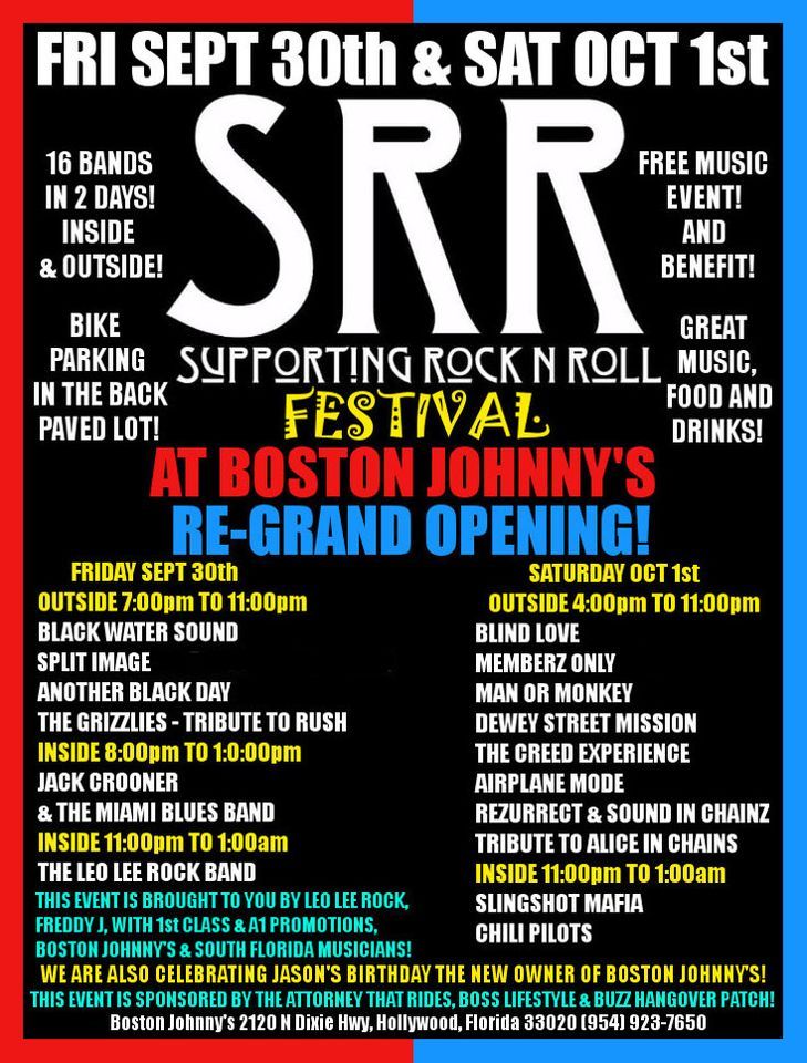 SRR Supporting Rock N Roll Festival At Boston Johnnys, Boston Johnny's