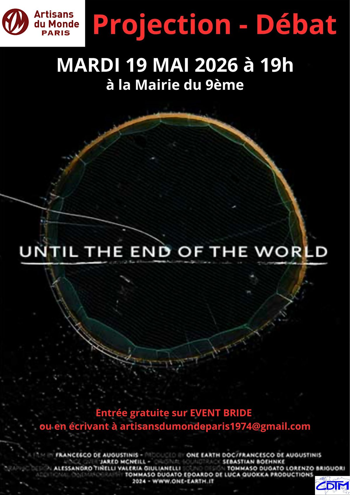 Projection-d\u00e9bat autour du documentaire "UNTIL THE END OF THE WORLD"