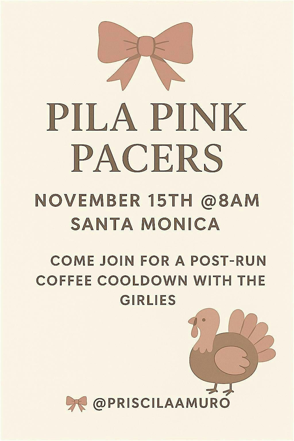 Pila Pink Pacers: Give Thanks For Movement