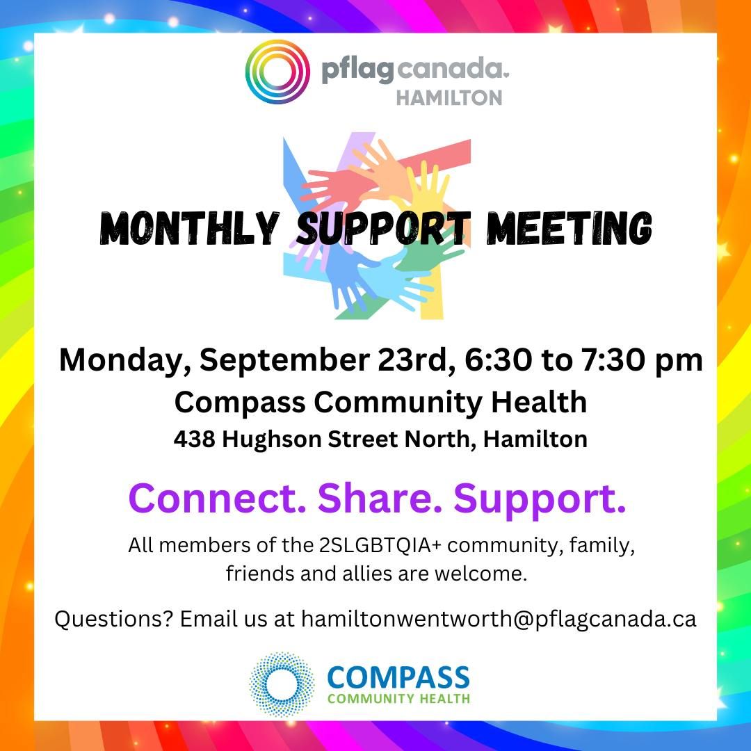 pflag Hamilton September peer support meeting