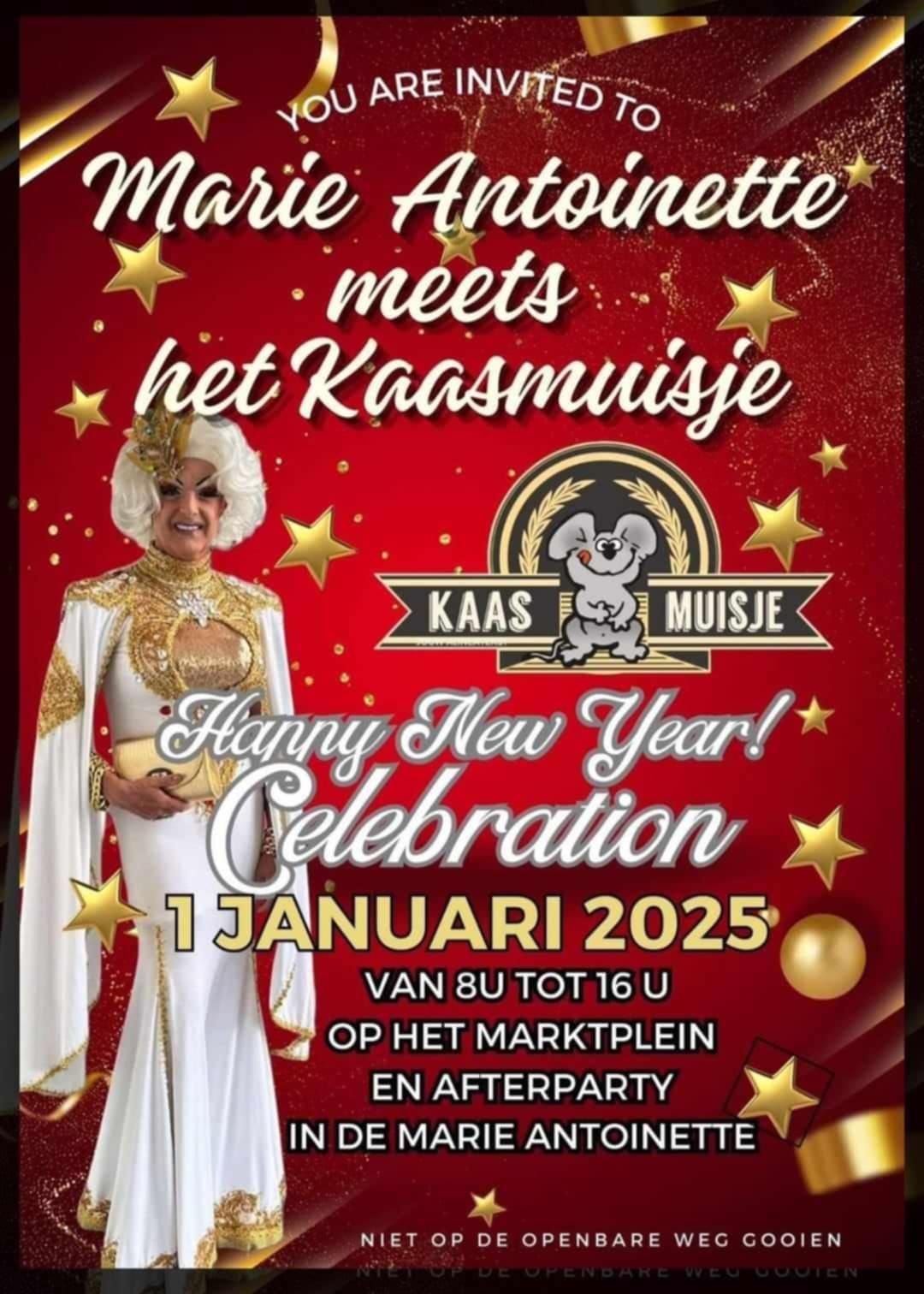 Nieuwjaarsdrink 2025 Kaasmuisje\/Marie Antoinette Theaterplein