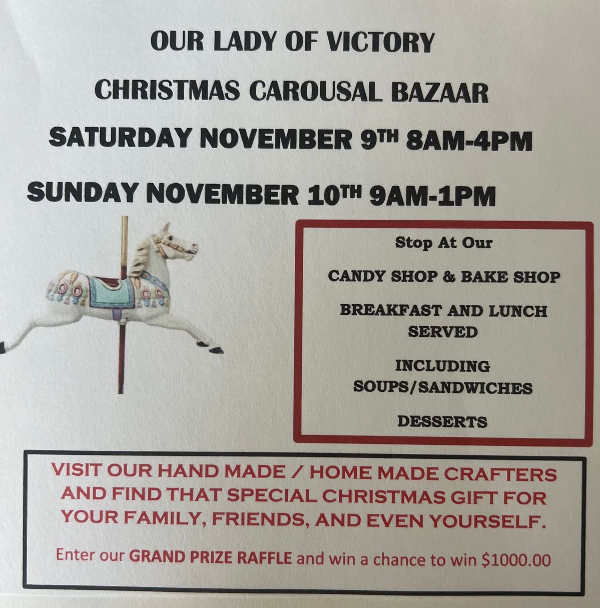 Our Lady of Victory Christmas Bazaar