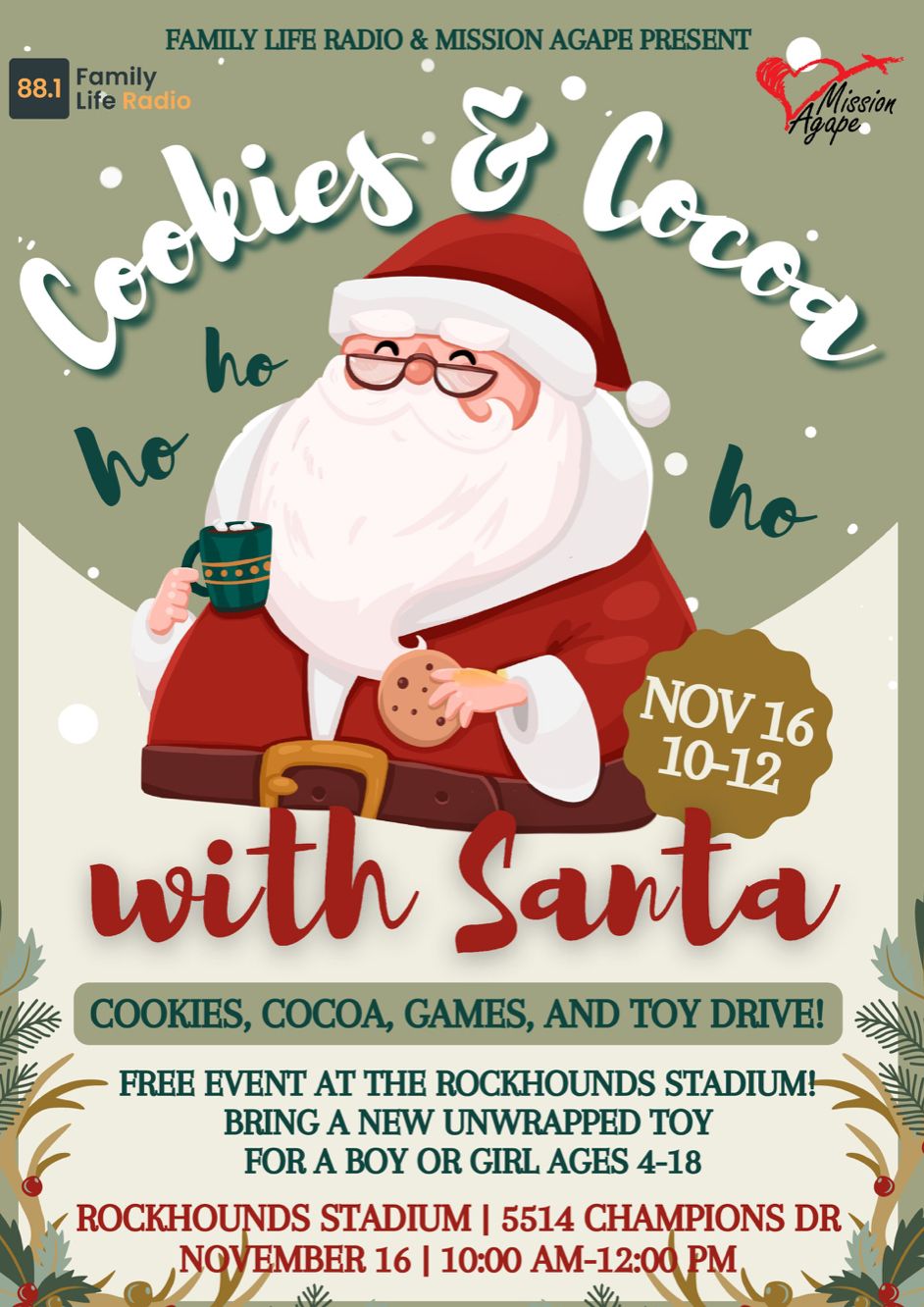 Cookies & Cocoa with Santa!-Midland, TX