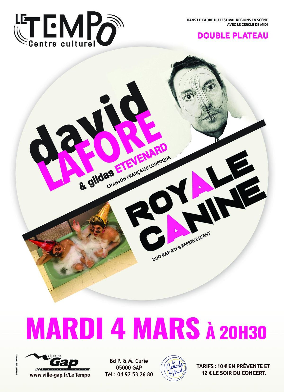 Double plateau - Concert : Royale Canine \/ David Lafore et Gildas Etevenard