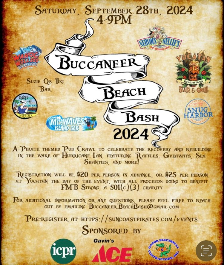 Buccaneer beach bash pub crawl