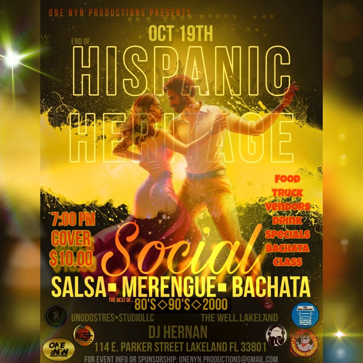 Hispanic Heritage Social: 80', 90's & 00's Salsa\u2022 Merengue\u2022 Bachata 