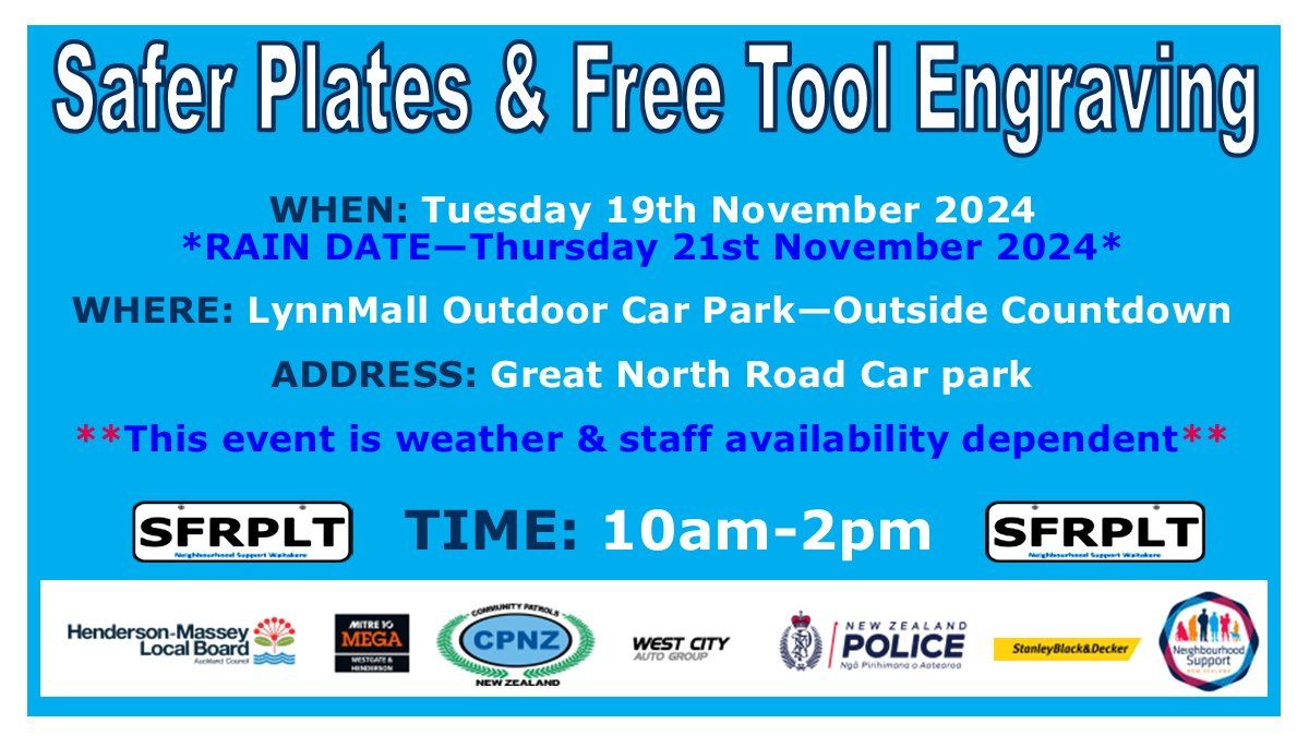 Safer Plates & Free Tool Engraving