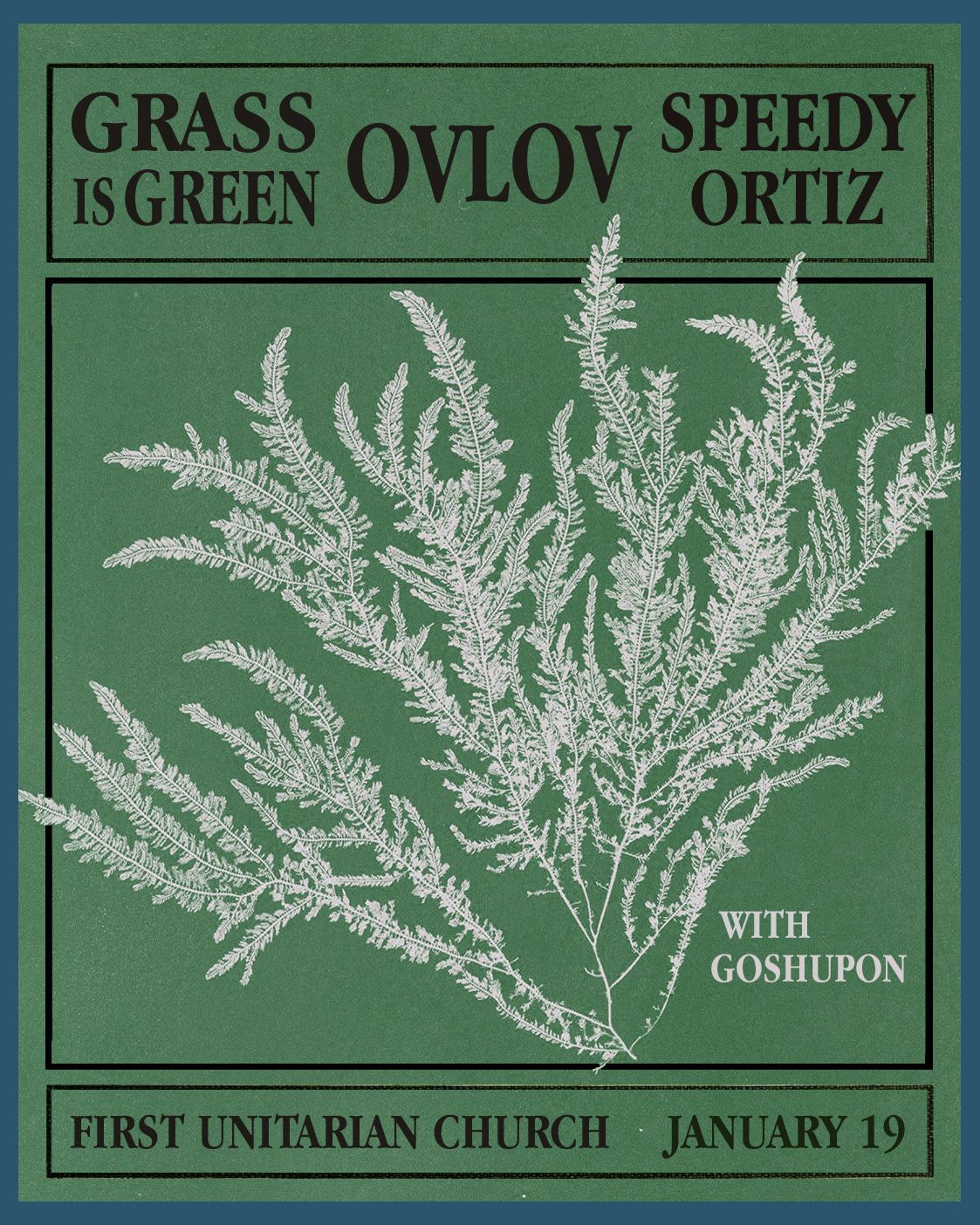 SOLD OUT! Ovlov & Grass Is Green & Speedy Ortiz w\/ goshupon at the First Unitarian Church