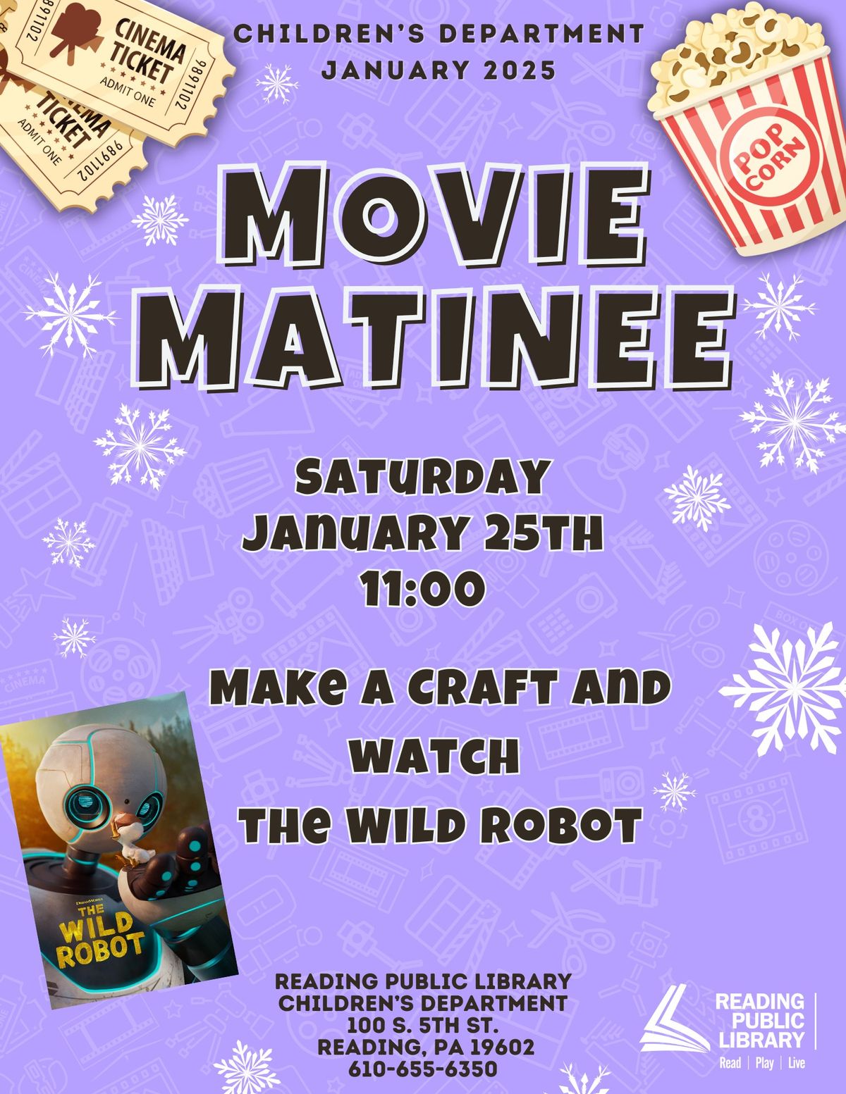 Movie Matinee at RPL Main: The Wild Robot