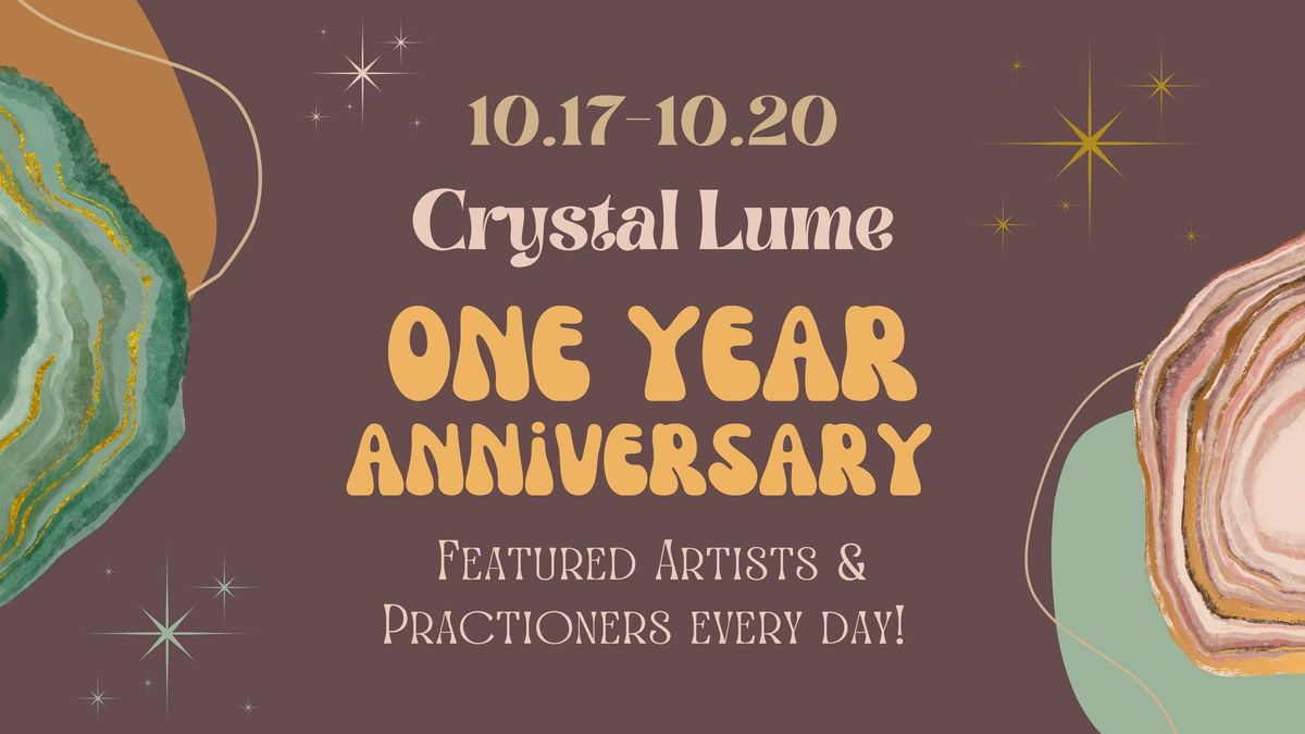 1 year anniversary celebration! All weekend long 