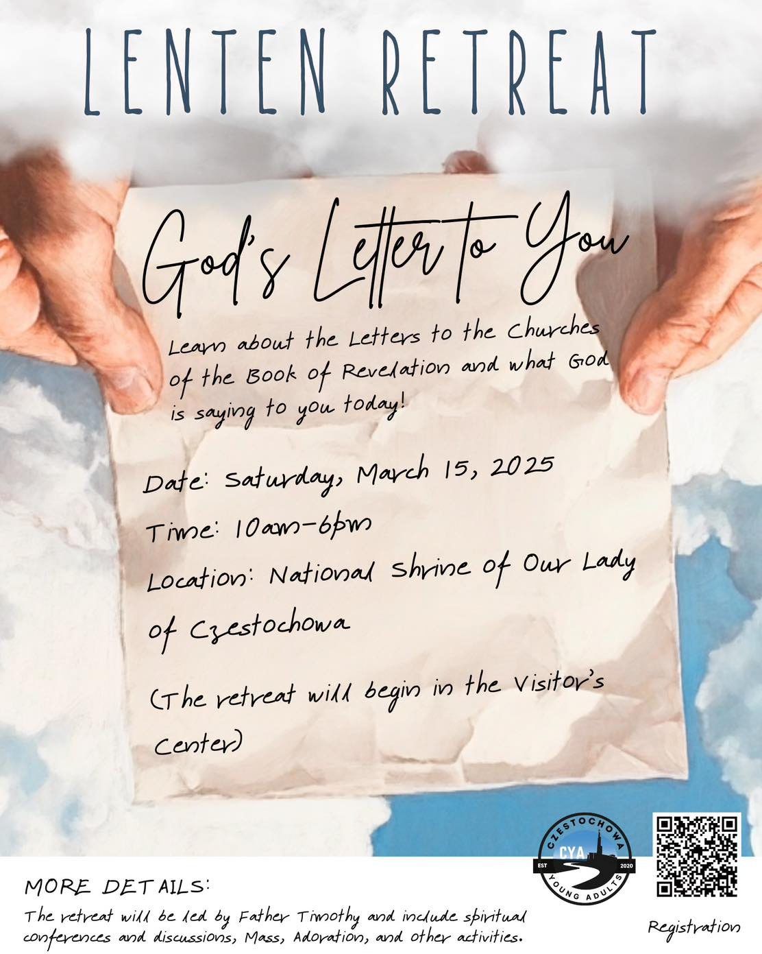 Lenten Retreat for Young Adults: God's Letter to You