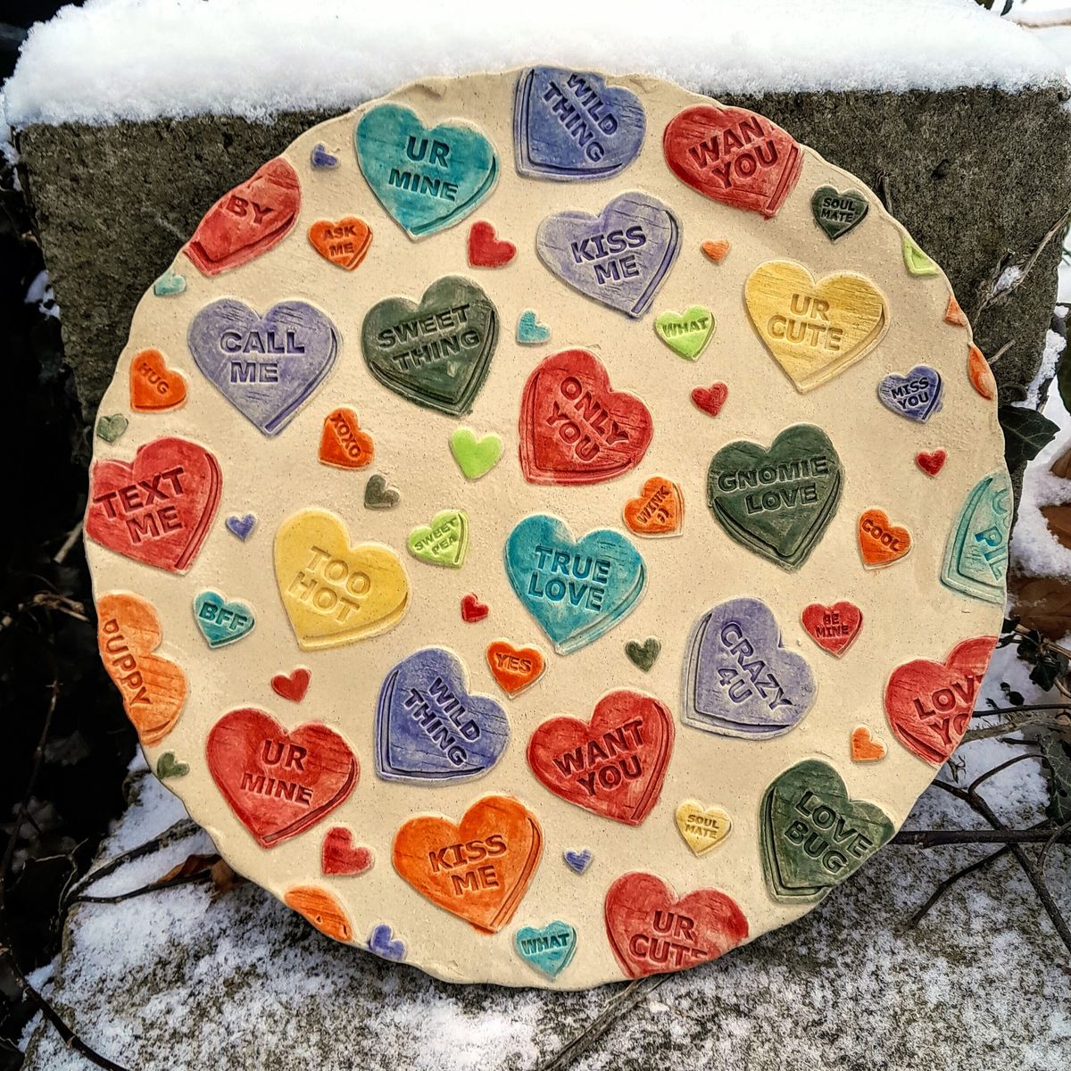 Conversation Heart Plates