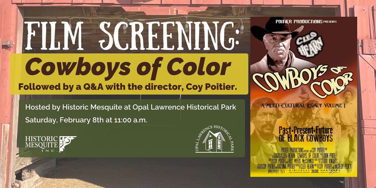 Screening: Cowboys of Color with Director Coy Poitier