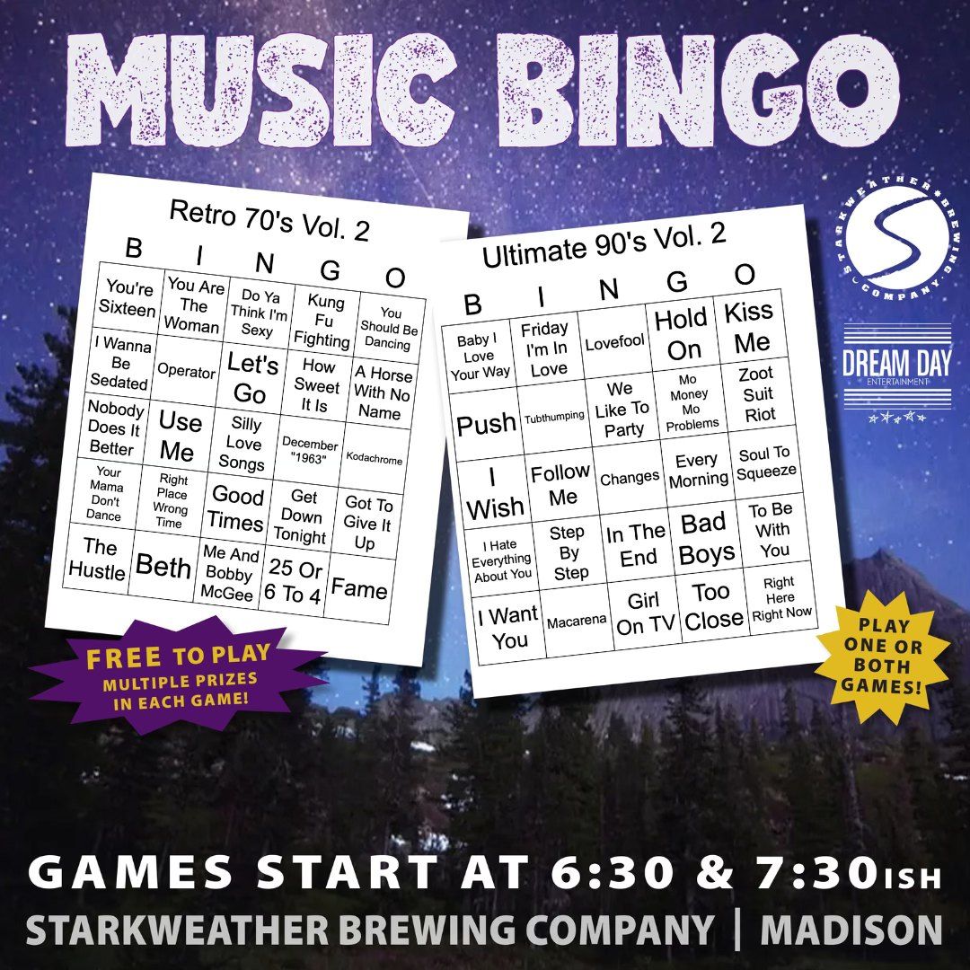 Music BINGO Thursday