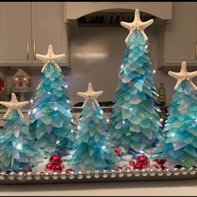 Aqua Sea Glass Tree Making Class