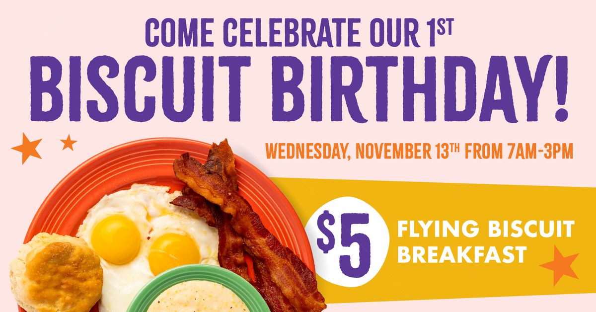 $5 Flying Biscuit Breakfast To Celebrate Our First Year! 