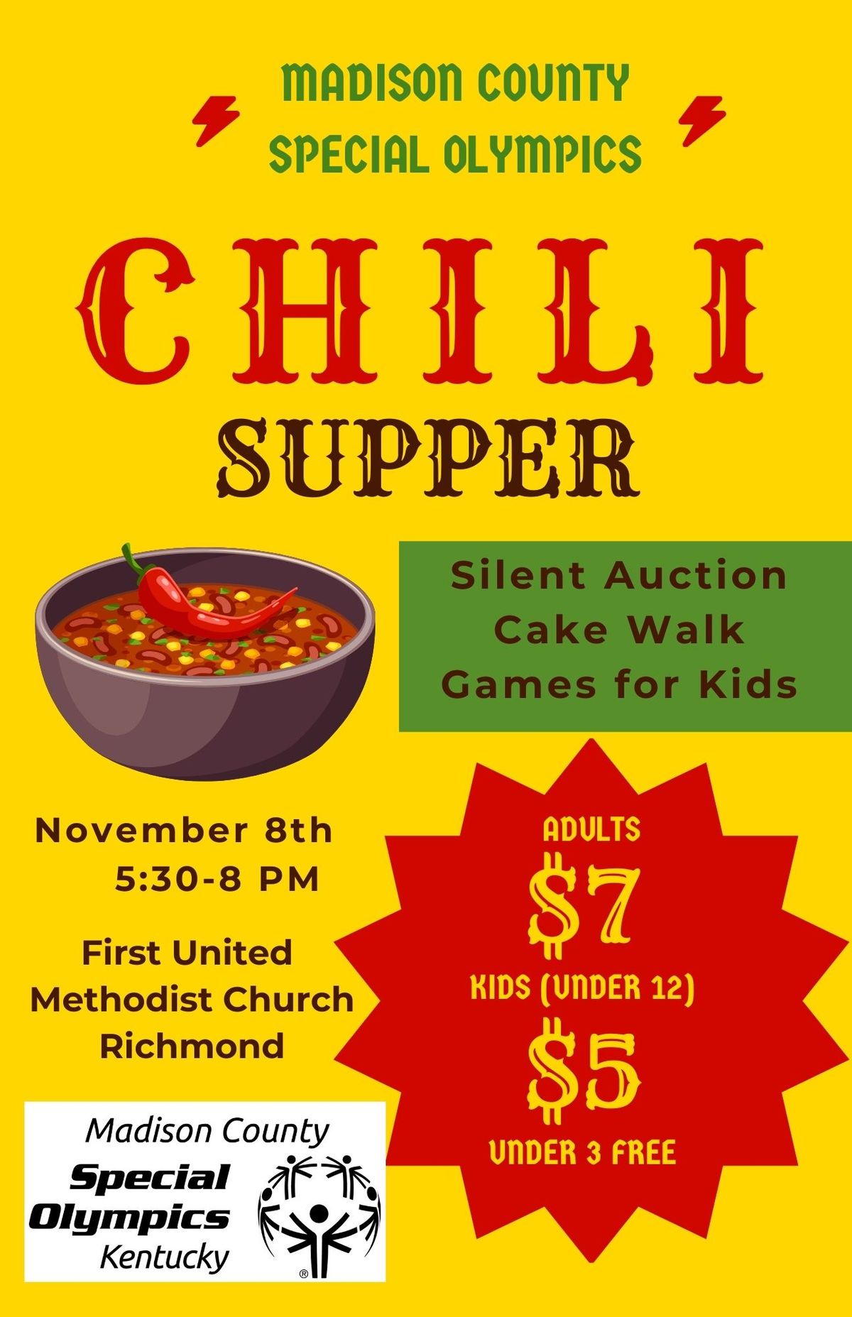 Mad. Co. Special Olympics Chili Supper & Silent Auction