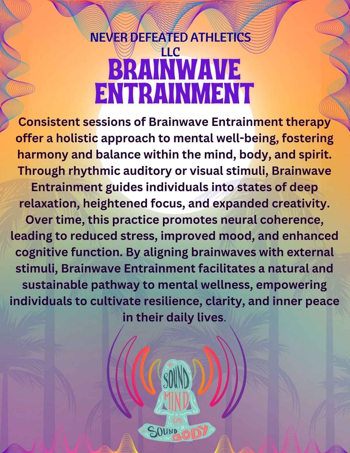 Brainwave Entrainment Group session ($20cash or $25 Venmo)