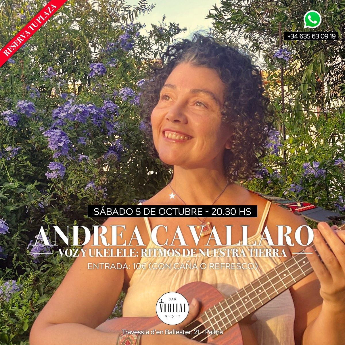 \ud83c\udfbc La voz y el ukelele de Andrea Cavallaro en Bar Veritat \ud83c\udf08