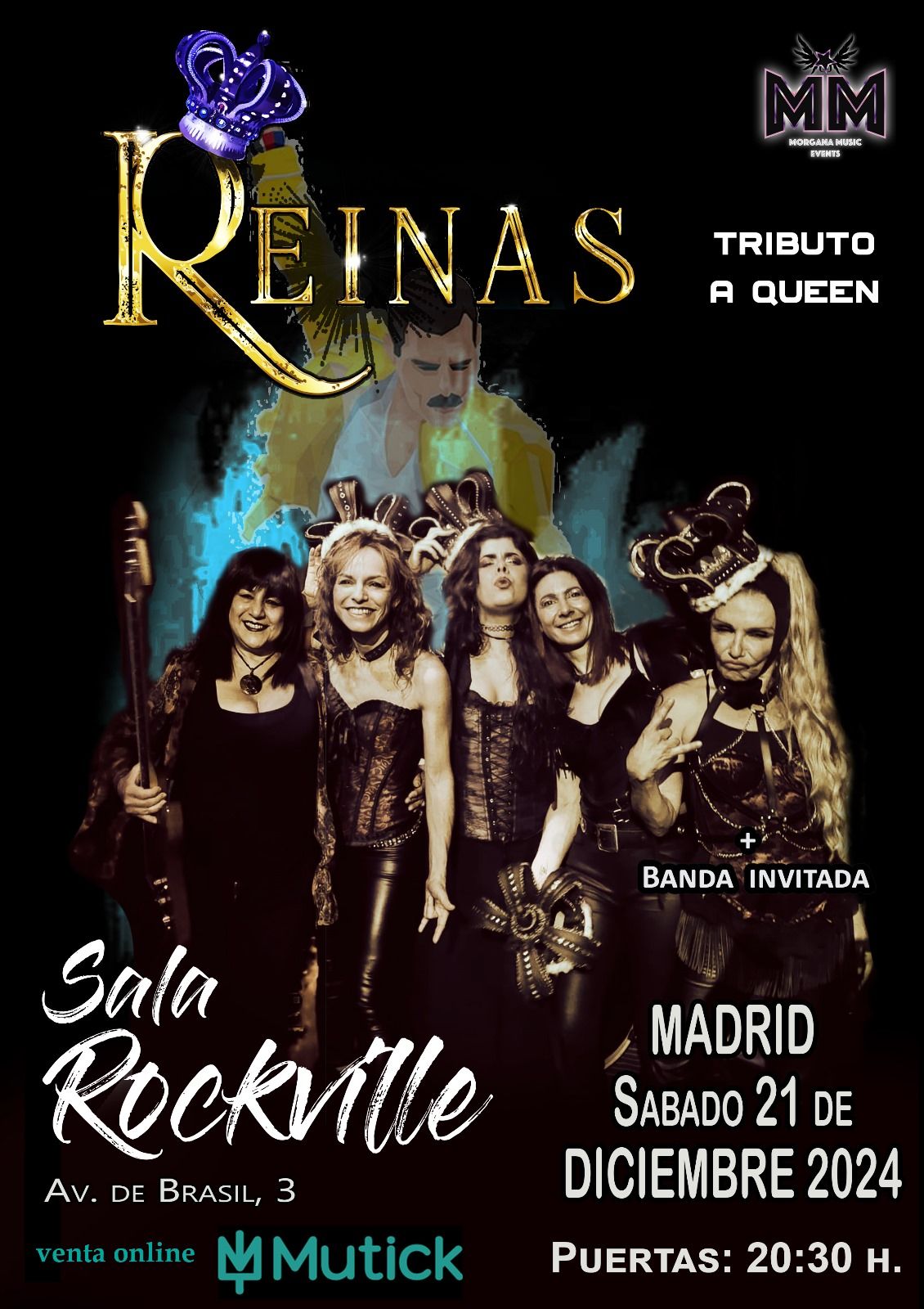 Reinas en Madrid Sala Rockville \u00fanico tributo femenino a Queen