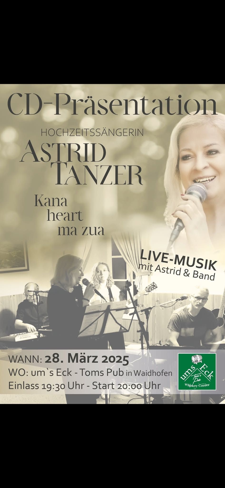 CD Pr\u00e4sentation mit Live Band