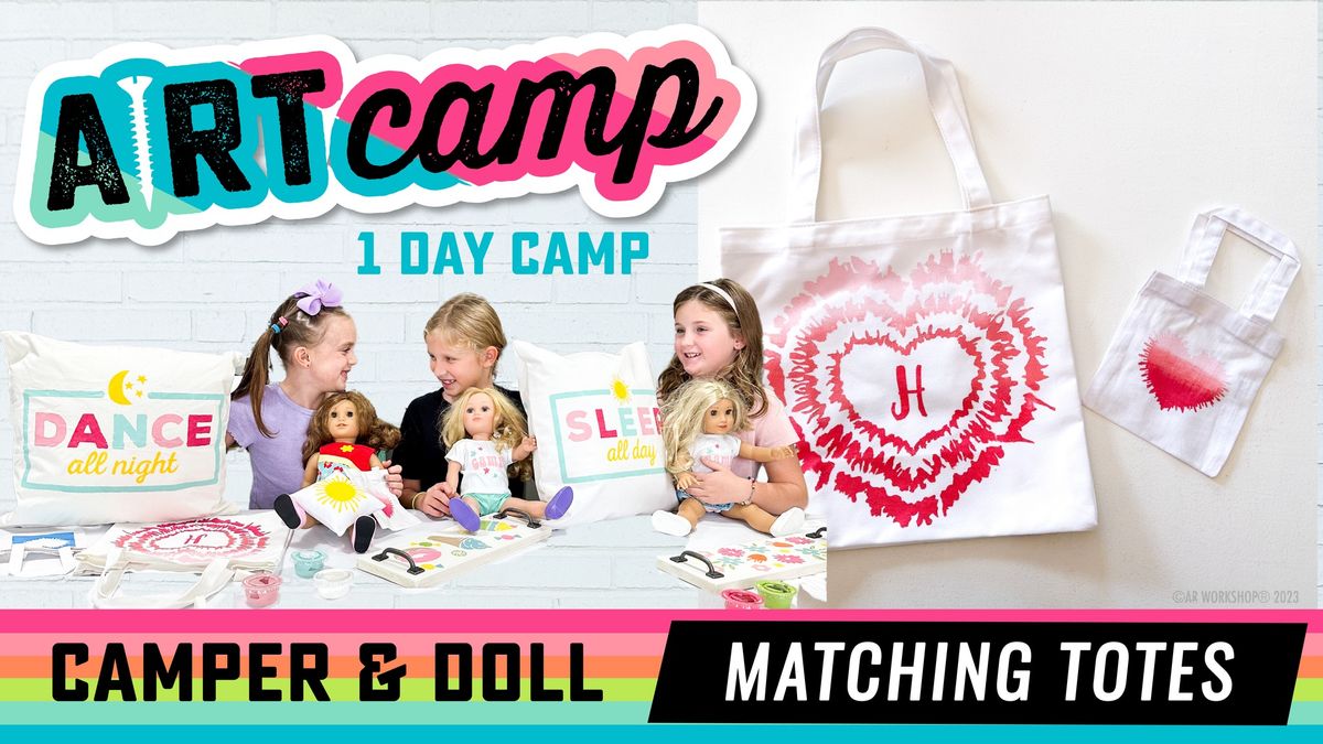 1 Day Summer Camp - Camper & Doll Matching Totes
