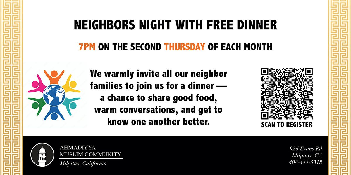 Neighbors Night With Free Dinner