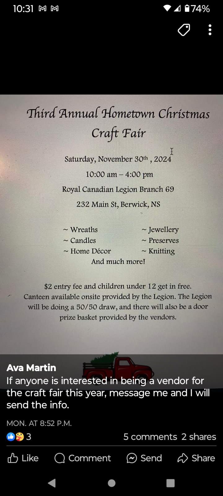 Hometown Christmas Craft Fair 