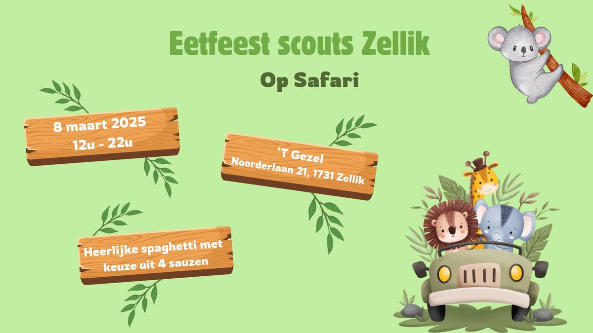 Eetfeest scouts Zellik - Op Safari