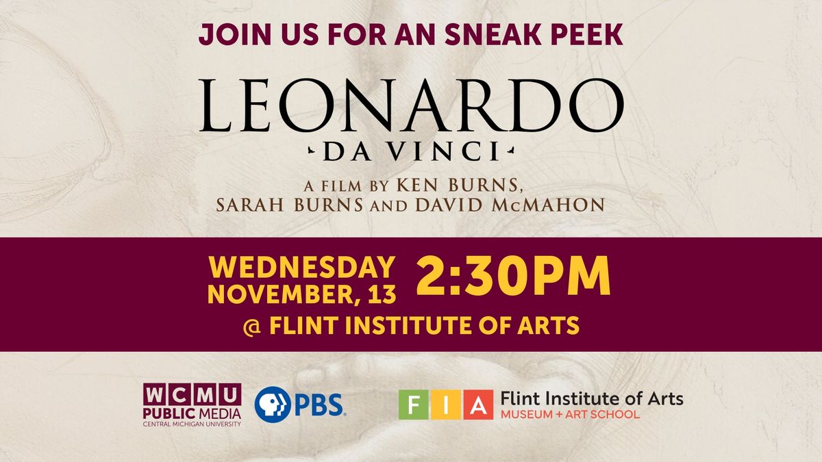 WCMU FILM PREVIEW: LEONARDO DA VINCI