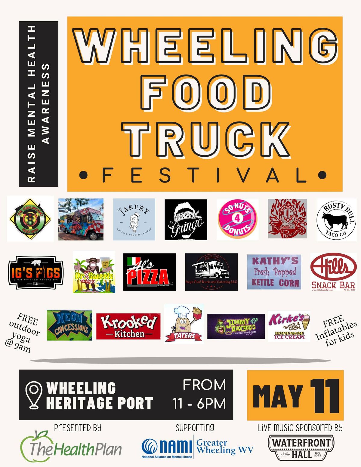 Wheeling Food Truck Festival presented by The Health Plan Sponsoring NAMI Greater Wheeling