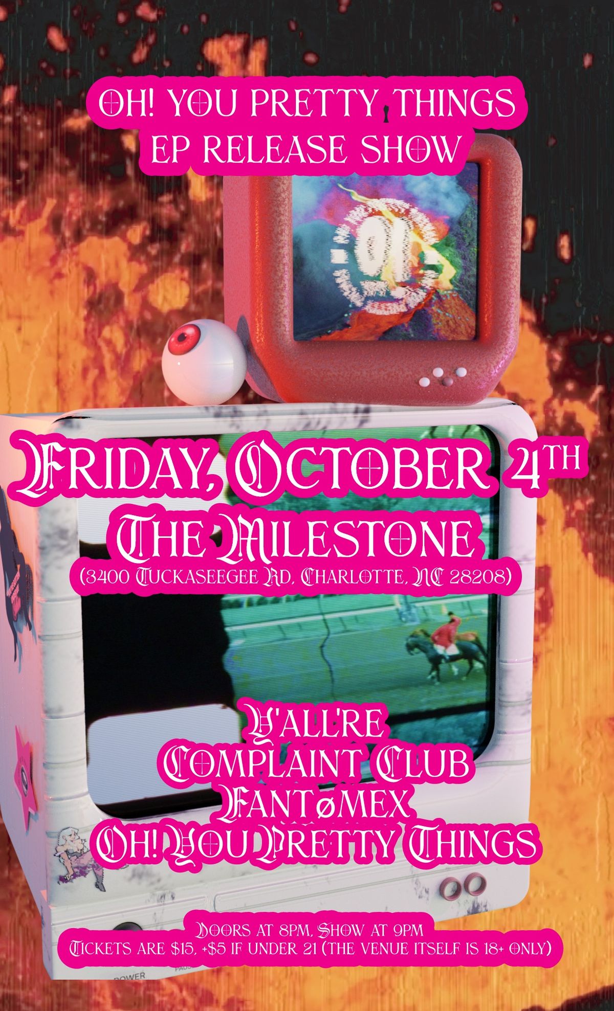 OH! YOU PRETTY THINGS\u2019 EP RELEASE w\/ FANTOMEX, COMPLAINT CLUB & Y'ALL'RE at The Milestone on 10\/4\/24