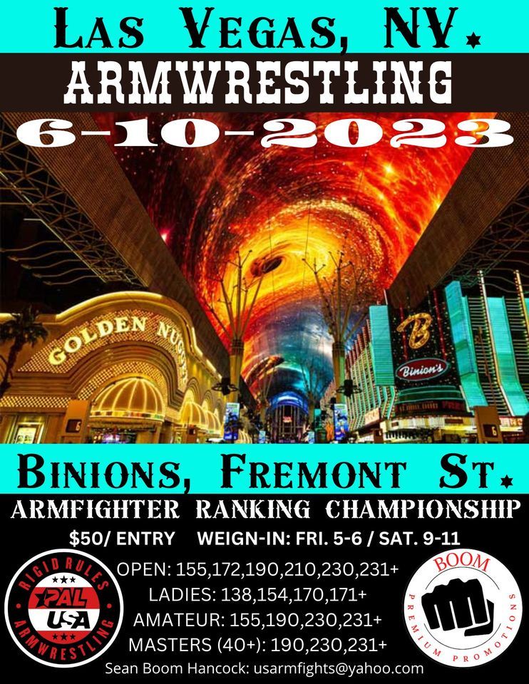 Arm Fighter Ranking Championship LAS VEGAS NV.      USA  VS CANADA.