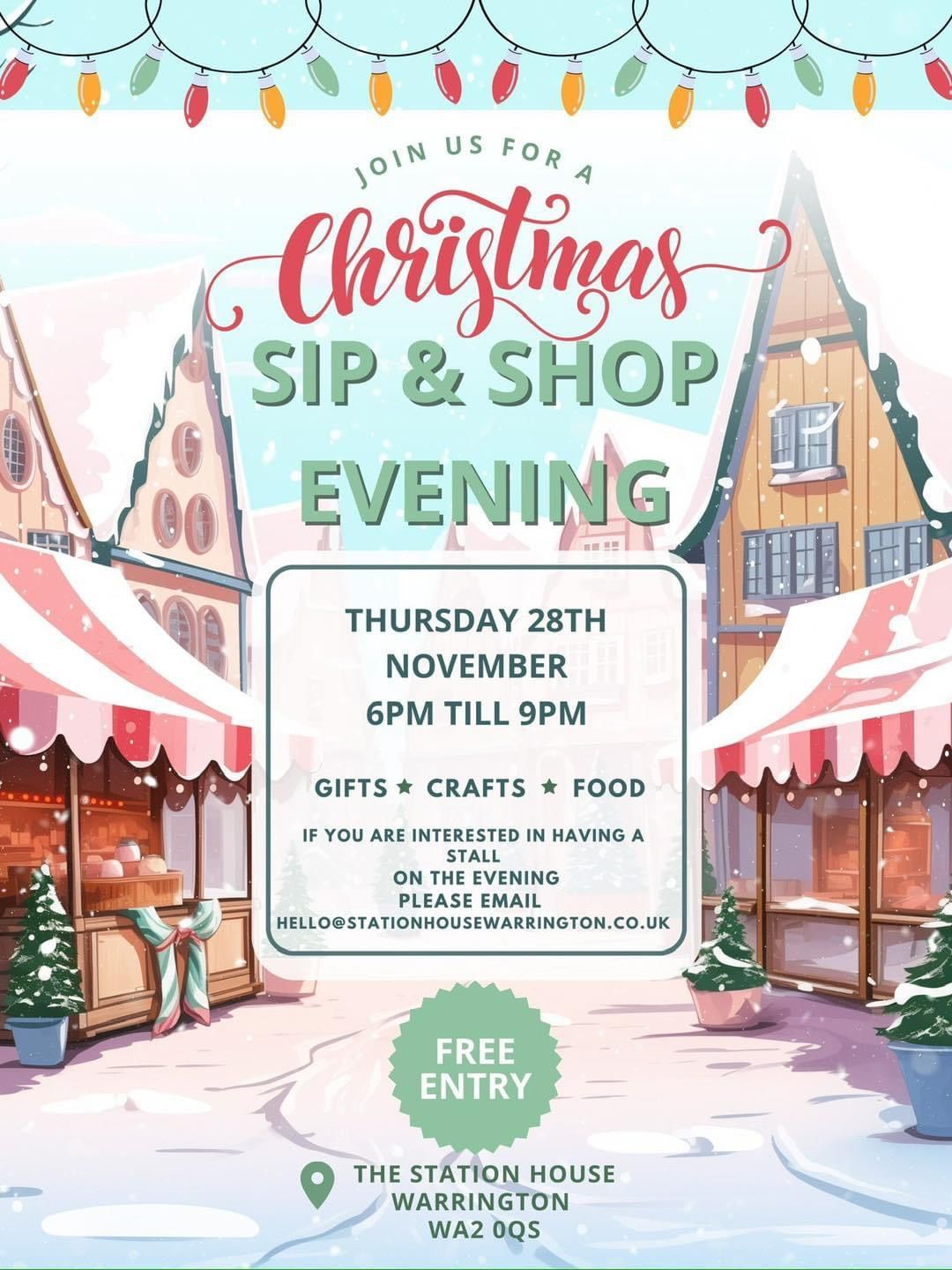 Christmas SIP & SHOP at The Station House\ud83e\udd42\ud83d\udecd\ufe0f