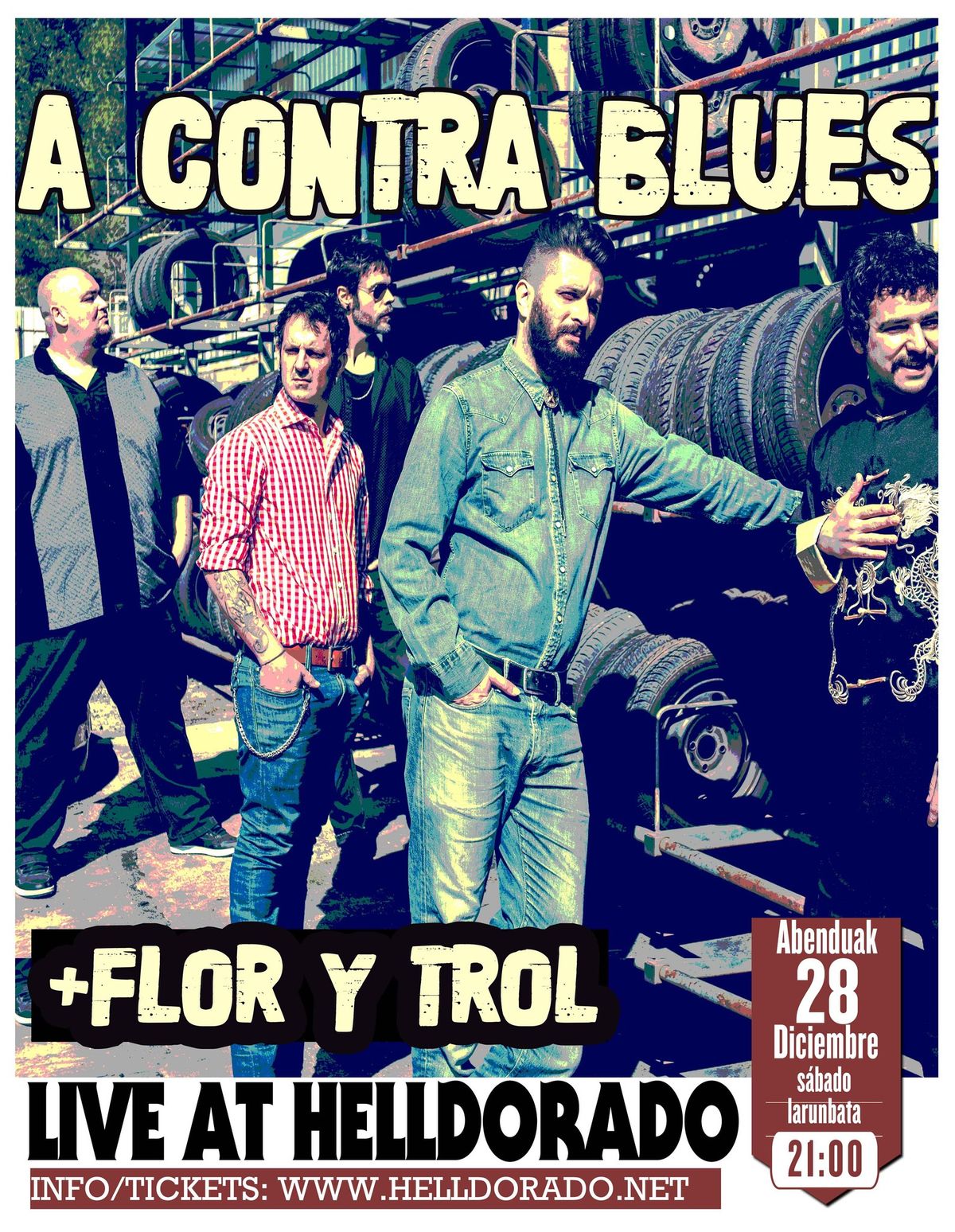 A Contra Blues + Flor y Trol en HellDorado 