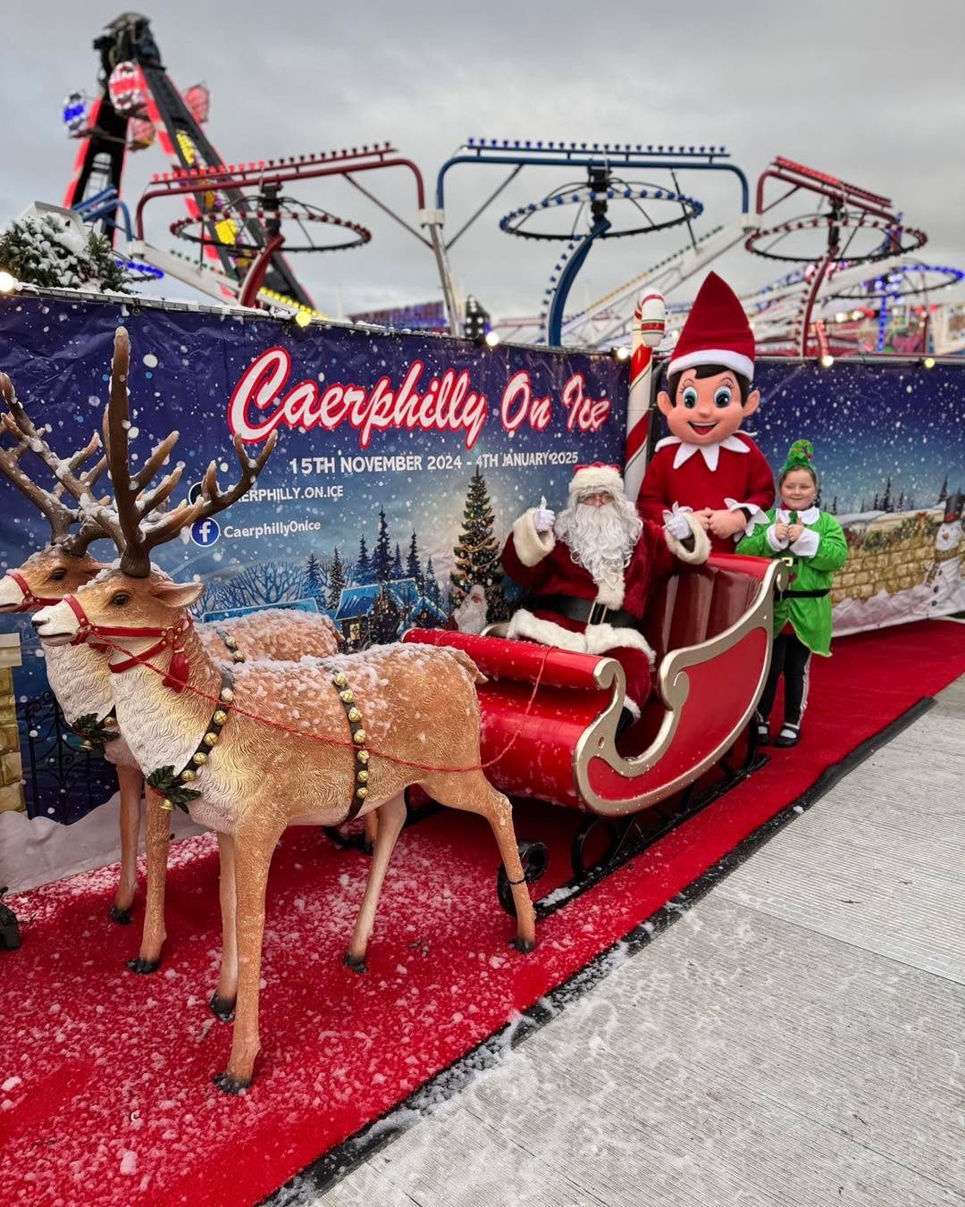 Santa Claus & Friends Visit Caerphilly On Ice