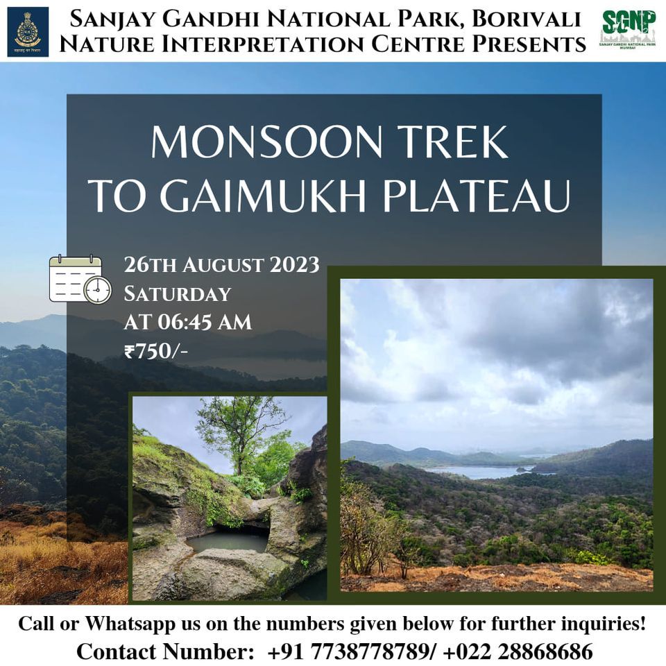 SGNP's Monsoon Trek to Gaimukh Plateau, 26th August 2023