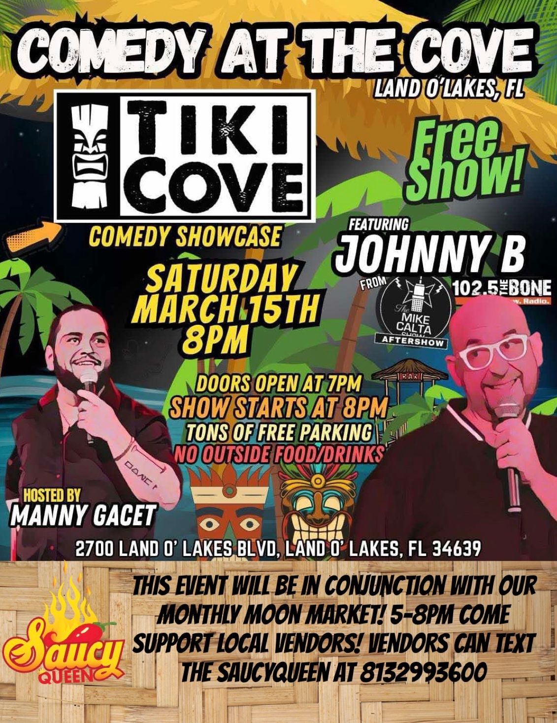 Moon Market & Comedy at The Cove