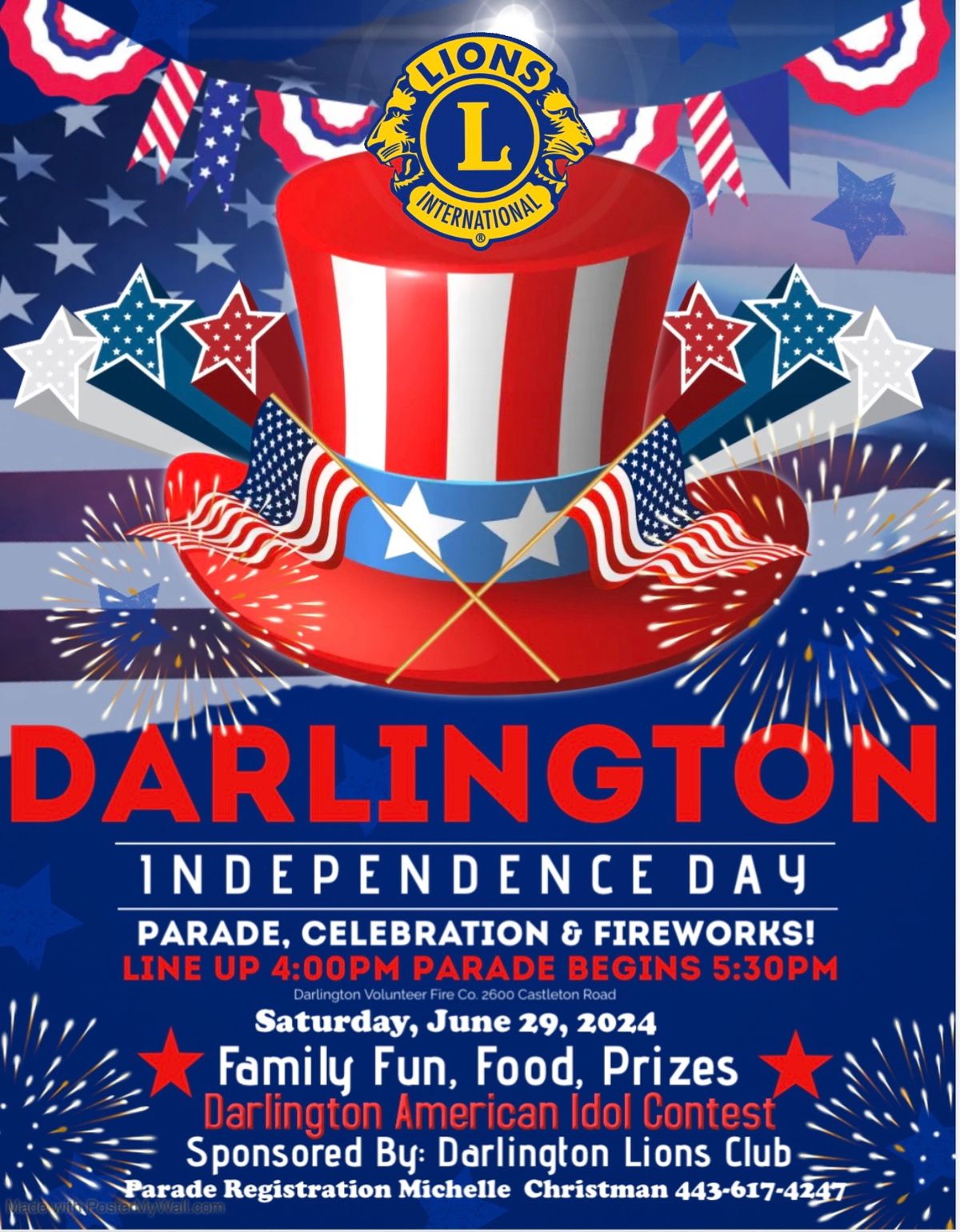Darlington Independence Day Parade, Celebration and Fireworks!