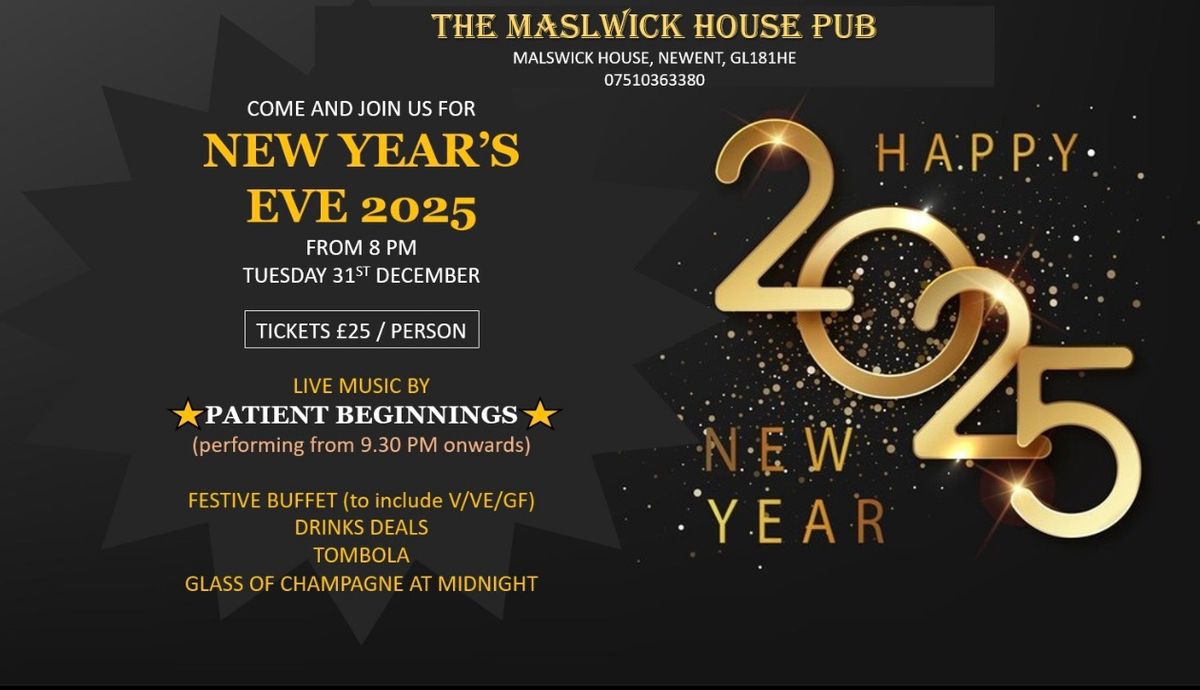 NYE 2025 Celebration at Malswick House Pub