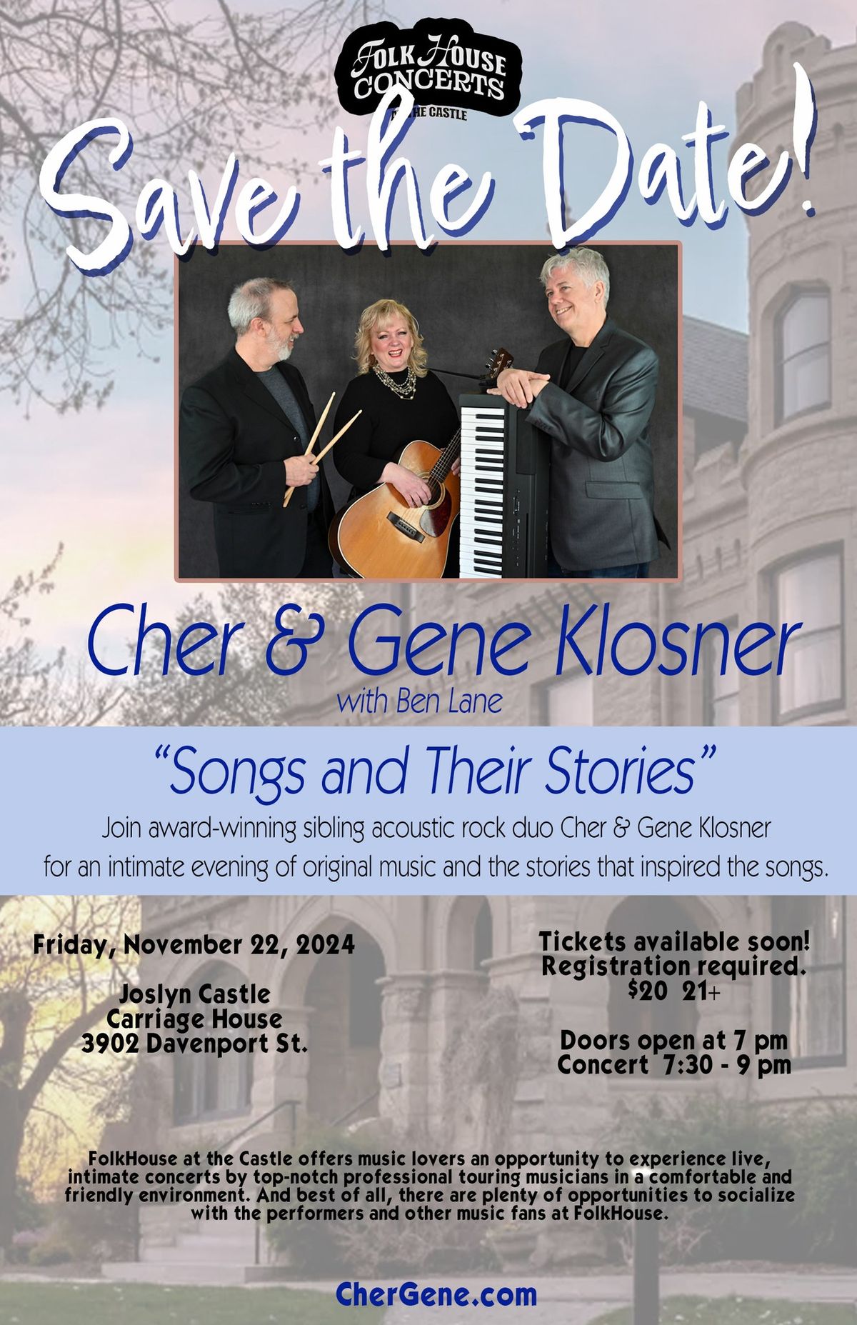 Cher & Gene Klosner - Songs and Their Stories - FolkHouse at Joslyn Castle