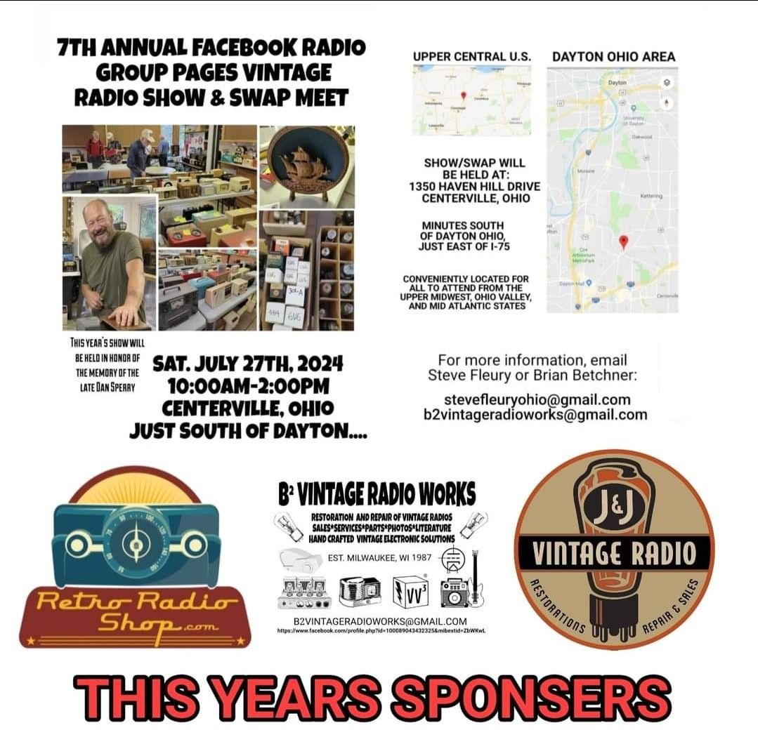 7th Annual Facebook Radio Group Pages Vintage Radio Show & Swap Meet