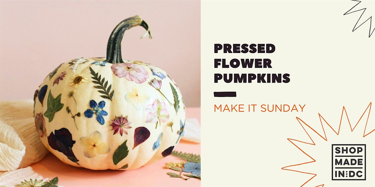 Make It Sunday: Pressed Flower Pumpkins