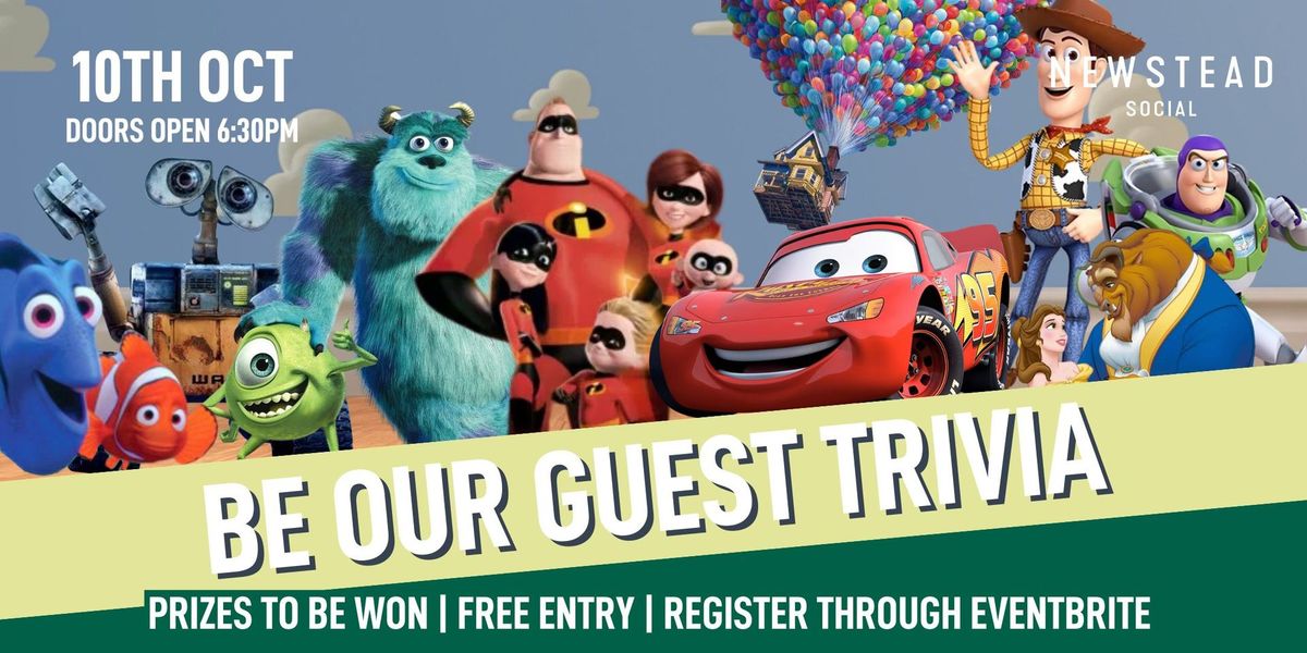 BE OUR GUEST - A TRIVIA INSPIRED BY DISNEY & PIXAR @ NEWSTEAD SOCIAL